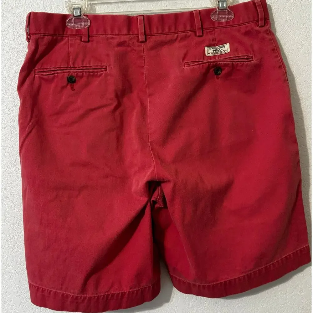 Polo Ralph Lauren Men's Chino Shorts Heather Red Size 34‎